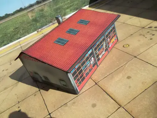 Estacion de bomberos (H0 - 1/87) ACCESORIOS PARA DIORAMAS FERROMODELISMO